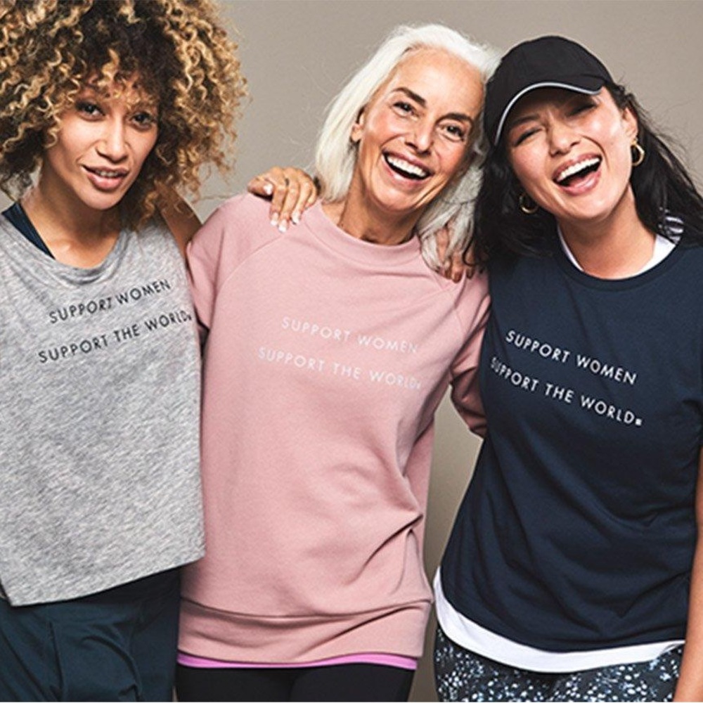 Sweaty Betty Support Women Support The World Graphic Crew Neck Sweatshirt Pink S